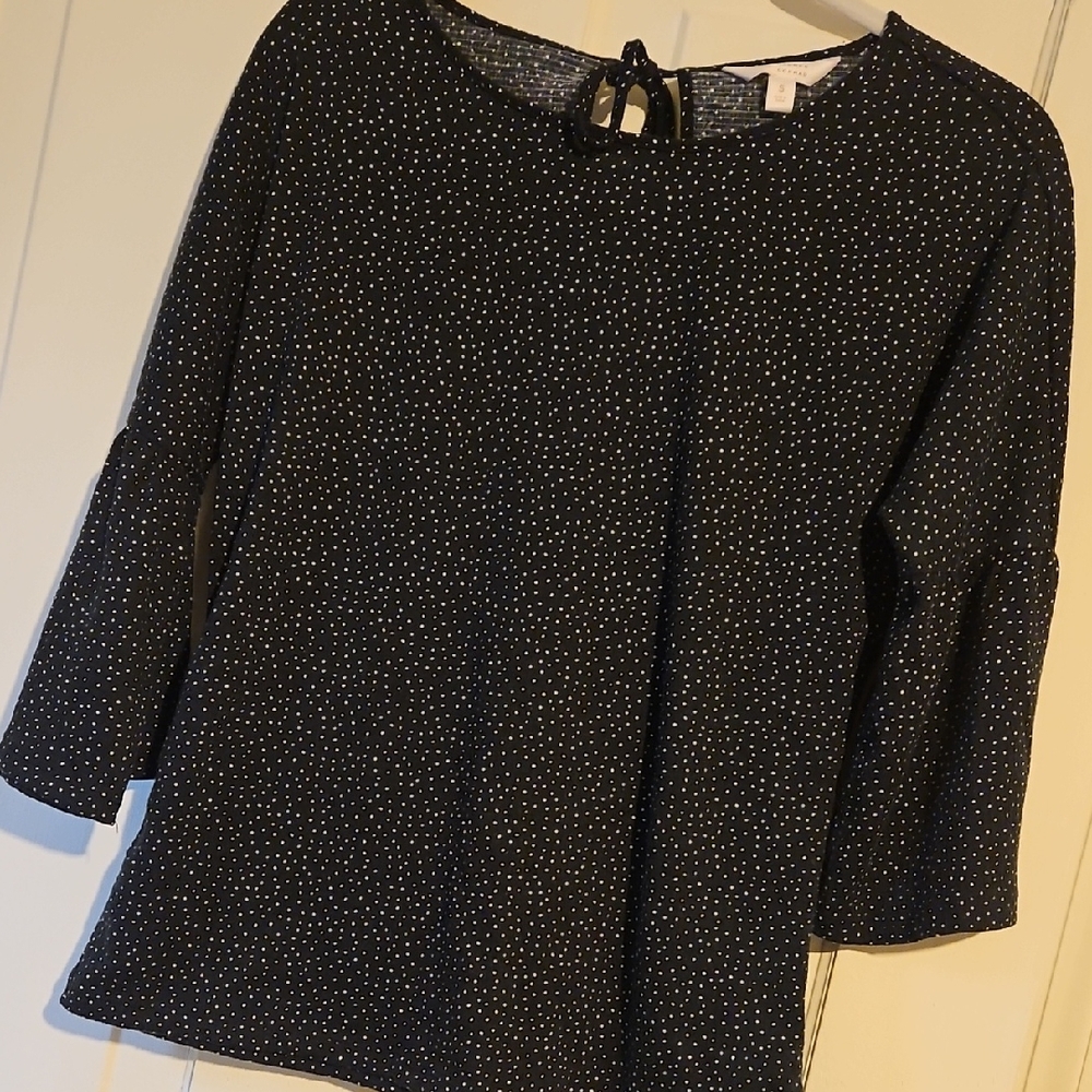 Women's Black Polka Dot Top